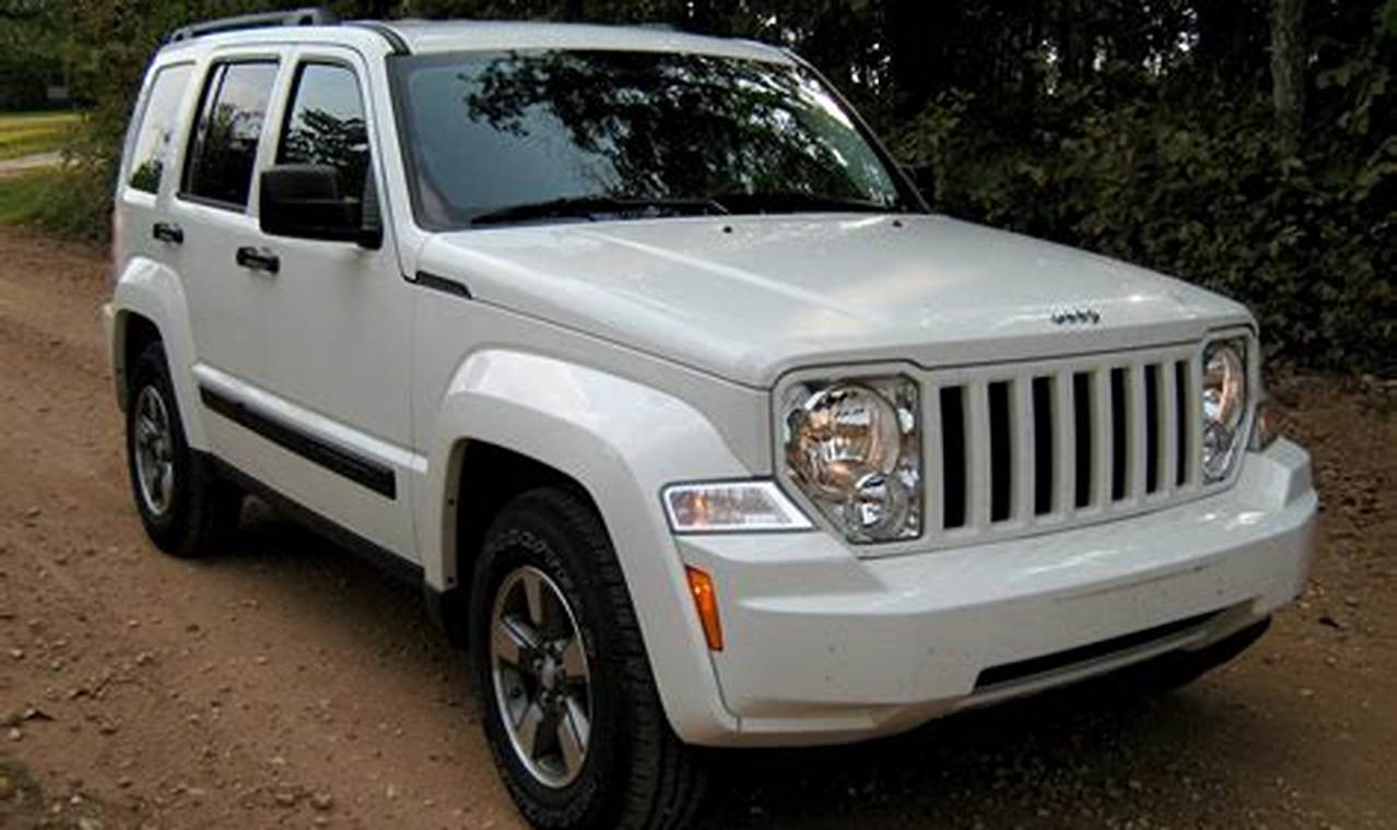 white 2008 jeep liberty for sale