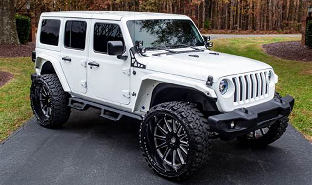 white 4 door jeep for sale