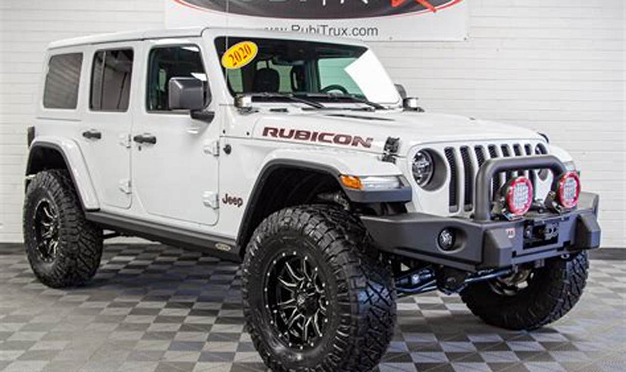 white 4 door jeep rubicon for sale