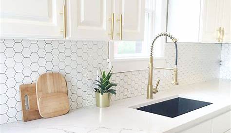 VZAG White Gold Mosaic Tile by Vanessa Deleon Kitchen remodel