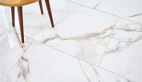 Miami Natural WhiteGold Glossy Marble Effect Wall & Floor Porcelain