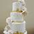 white and gold wedding cake ideas
