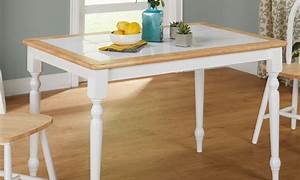 Brockton Round Dining Table In Natural White Finish