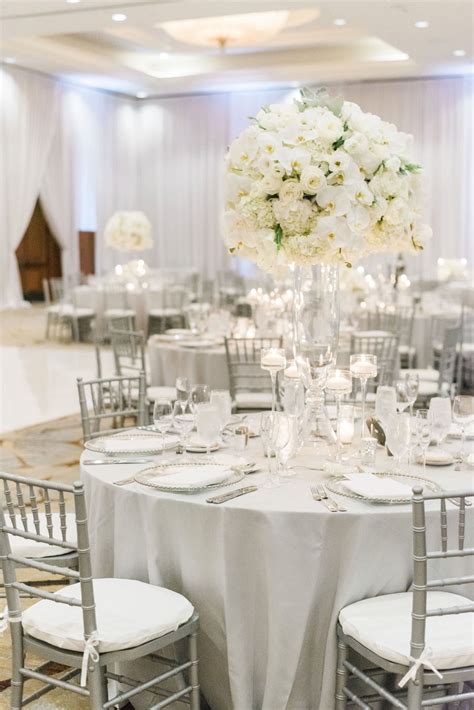 Luxury Glam Wedding in Silver and White White wedding decorations