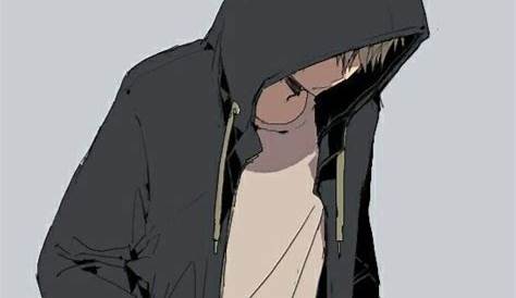 boy drawing, grey hoodie, black bag, black hair, anime drawing ideas