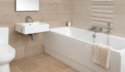 White And Beige Bathroom Ideas | Cheap bathroom flooring, Beige tile
