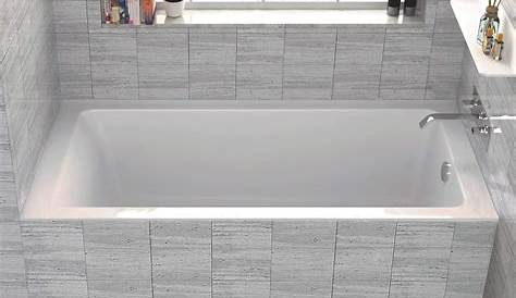White Marble Tub Surround with Grey Accent Wall | Tile around bathtub