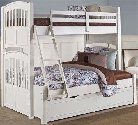 White Twin over Full Bunk Bed, 460260, Coaster Furniture