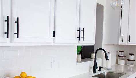 White Cabinet Black Handles Kitchen Remodel Checklist Home Kitchenremodelideassink