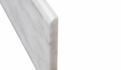 Classique White Carrara 4X16 Glossy Bullnose