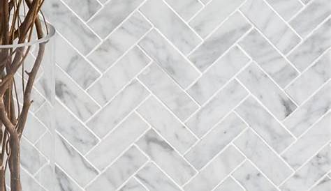 Buy 1x3 Carrara White Herringbone Mosaic Tile. Honed/Polished