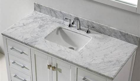 Marble Like Vein Engineering Bianco Carrara Countertop , Hard White