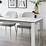 Britolli 180cm Extending White Ceramic Dining Table With White Legs