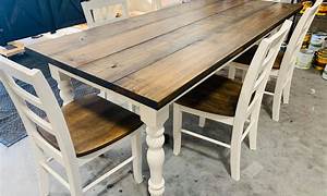 Dark Wood Extendible Dining Table With 6 White Chairs In Ealing