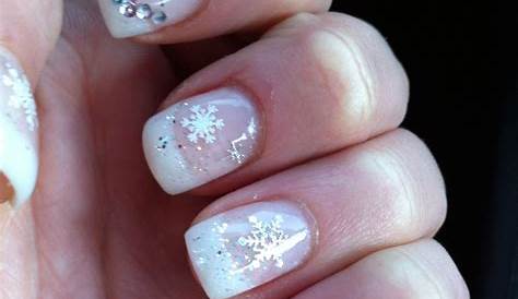 White Christmas Snowflake Nails Nail Design Gel Nail Design