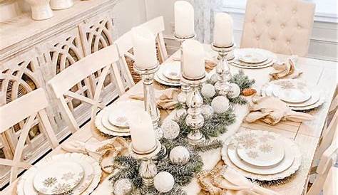 White Christmas Table Decor Ideas Elegant Vintage ation 94