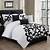 white comforter with black sheets