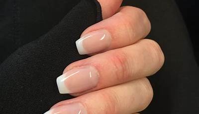 White French Tips With Nude Base