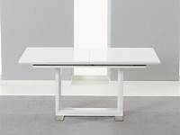 Bordeaux White High Gloss Folding Table Only