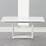 Bordeaux White High Gloss Folding Table Only
