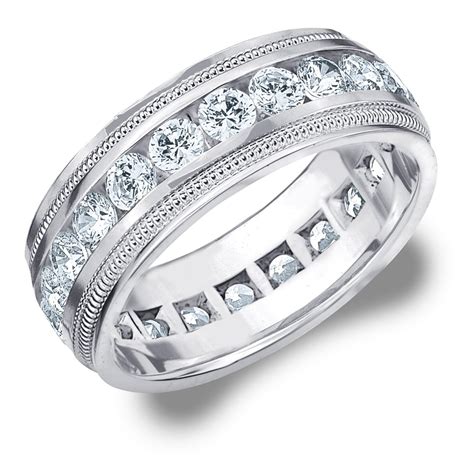 Jewelry For Less 10K Mens White Gold 7 Stone Diamond Engagement Ring