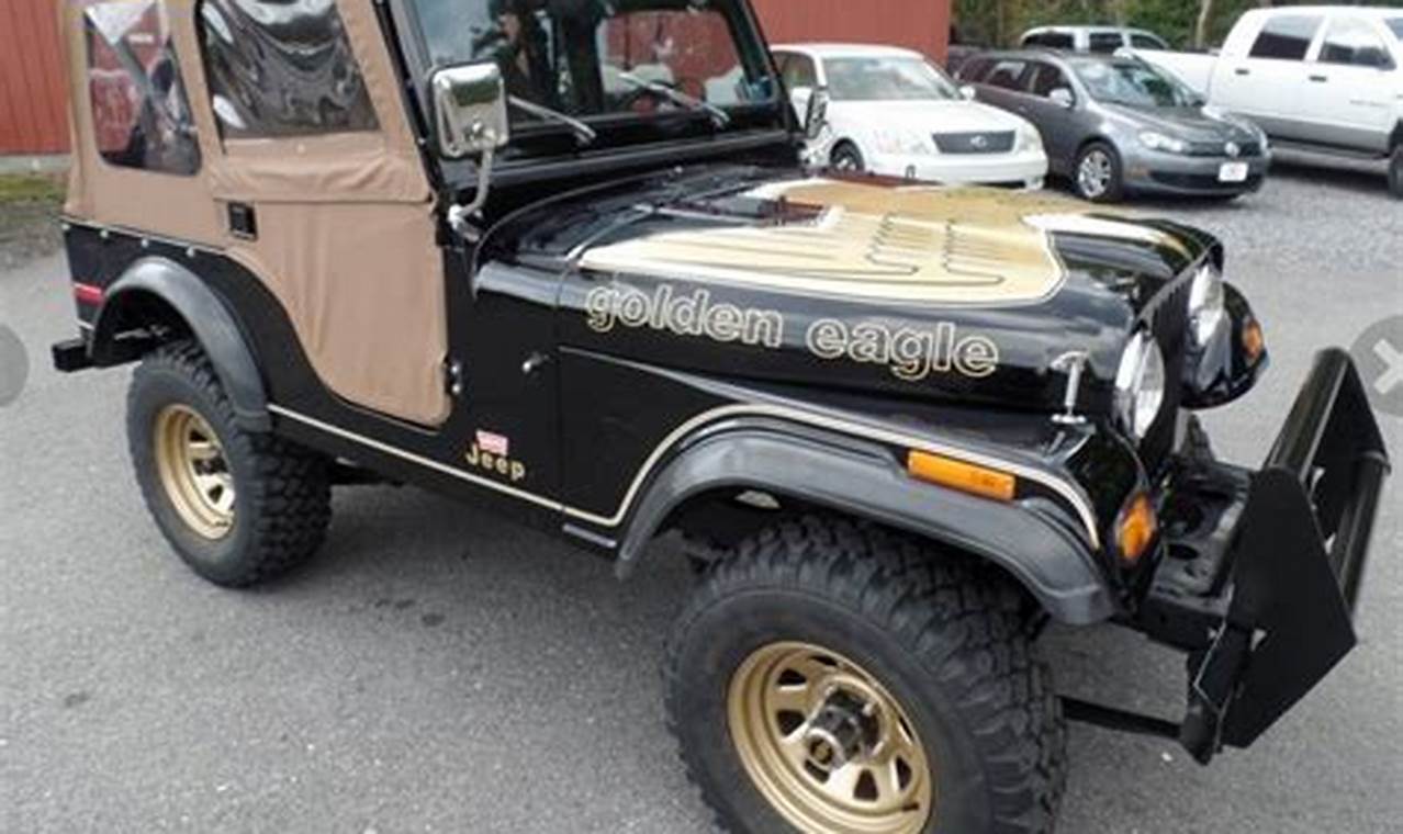 white golden eagle soft top jeep for sale