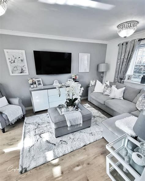 70 Light & Grey Living Room Colous Scheme Decor Ideas Grey white