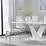 Turin White High Gloss Extending Dining Table with 4 Renzo White