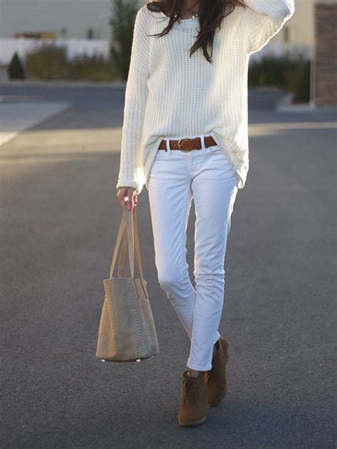4 Ways to Wear White Jeans this Fall Straight A Style How to wear