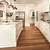 white kitchen natural wood floor