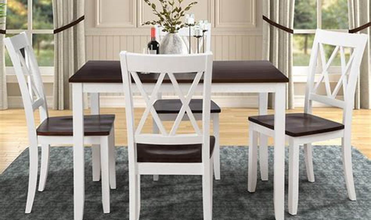 Designing a Timeless Charm: White Kitchen Table and 4 Chairs