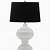 white lamp with black shade
