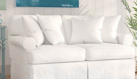Custom Slipcovers by Shelley: White Couch and Loveseat