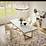 2m Carrara White Marble Dining Room Table With Polished Steel Pedestals