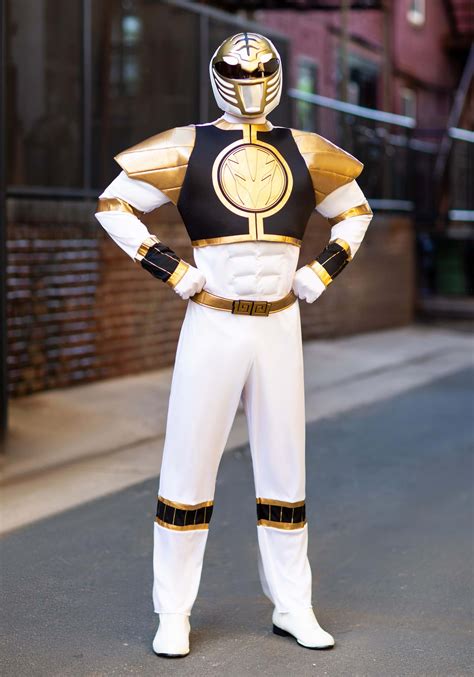 White Ranger Power Rangers Costume with Boots Power rangers