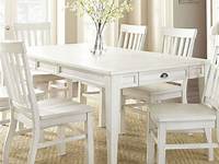 Rectangular Dining Table in Linen White Finish