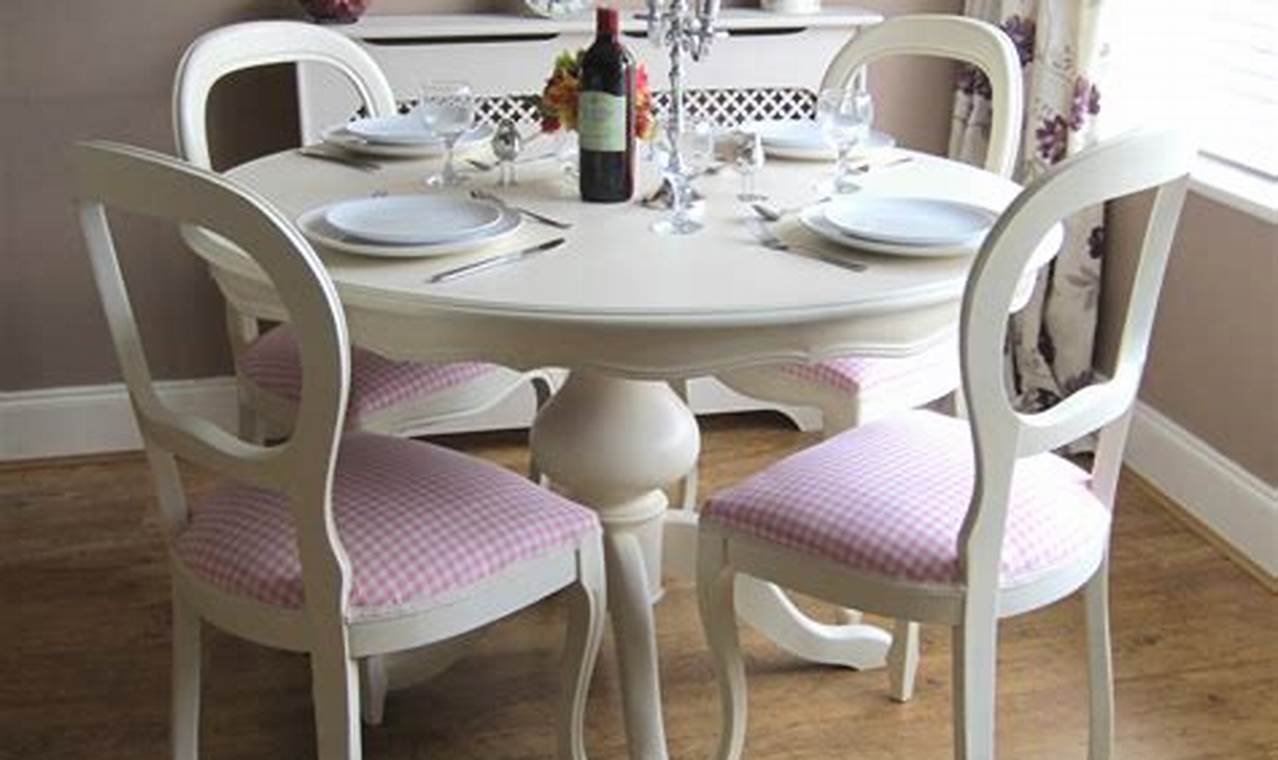 White Round Kitchen Table and Chairs: A Timeless Classic