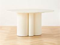Ronald White Lacquer Round Dining Table Las Vegas Furniture Store