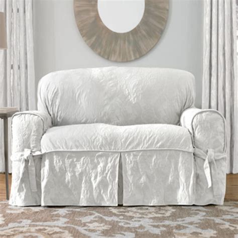 Incredible White Sofa Covers Cotton For Small Space
