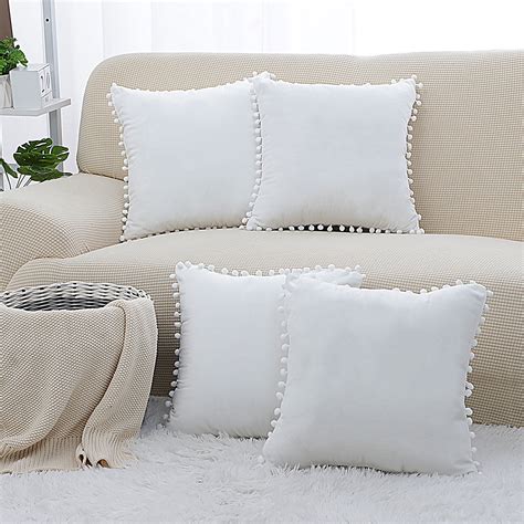 Incredible White Sofa Cushion Set For Living Room