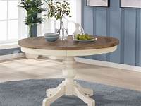 Rustic White Wash SOLID WOOD Round Pedestal Dining Table Etsy Round
