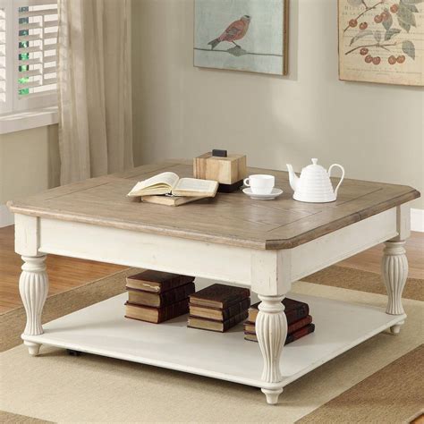 International Concepts Cottage Beach White Square Coffee TableOT0720SC The Home Depot