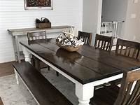 Large Stained White Round Dining Table at 1stdibs