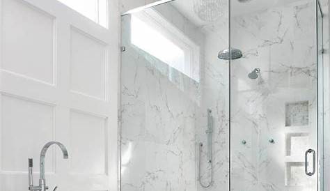 Contemporary Bathroom with White Stone Shower Bathroom tub shower