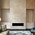 white stone tile fireplace