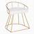 white vanity chair with gold legs