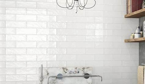 Mini Metro White Wall Ceramic Wall Tiles in 2020 Bathroom tile