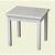 white wood outdoor side table