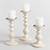 white wooden candle holders
