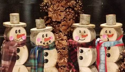 White Wooden Snowman Once Daily DIY Made With Birch Logs